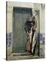 An Eastern Doorway: at the Moslem Chief's Door, 1887-Raphael Von Ambros-Stretched Canvas