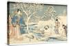 An Eastern Genji in a Snowy Garden, 1854-Utagawa Hiroshige & Kunisada-Stretched Canvas
