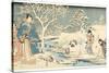 An Eastern Genji in a Snowy Garden, 1854-Utagawa Hiroshige & Kunisada-Stretched Canvas