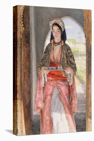 An Eastern Girl Carrying a Tray, 1859-John Frederick Lewis-Stretched Canvas