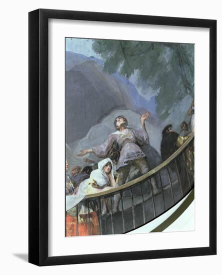 An Ecstatic Witness, Detail from the Miracle of St. Anthony of Padua, from the Cupola, 1798-Francisco de Goya-Framed Giclee Print