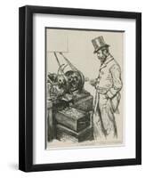 An Edge-Rolling Machine at the Royal Mint-Charles Paul Renouard-Framed Giclee Print