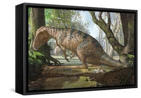 An Edmarka Rex Finds Out That His Nest Has Died Due to Flooding of the Forest-null-Framed Stretched Canvas