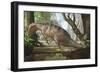An Edmarka Rex Finds Out That His Nest Has Died Due to Flooding of the Forest-null-Framed Art Print