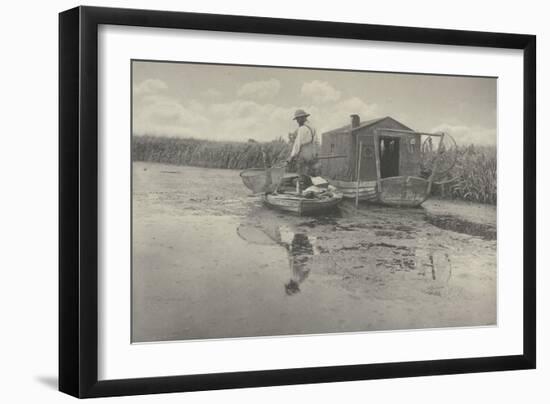 An Eel-catcher's home-Peter Henry Emerson-Framed Giclee Print
