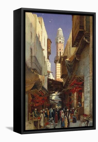 An Egyptian Bazaar-Hermann David Salomon Corrodi-Framed Stretched Canvas