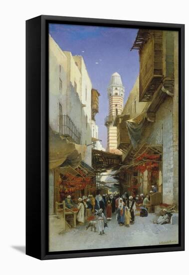 An Egyptian Bazaar-Hermann David Salomon Corrodi-Framed Stretched Canvas