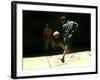 An Egyptian Boy Shows off His Ball Skill as He Plays Soccer with a Friend on the Steets of Cairo-null-Framed Photographic Print