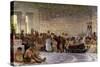 An Egyptian Feast, 1877-Edwin Longsden Long-Stretched Canvas