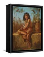 An Egyptian Flower Girl-Frederick Goodall-Framed Stretched Canvas
