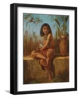 An Egyptian Flower Girl-Frederick Goodall-Framed Giclee Print