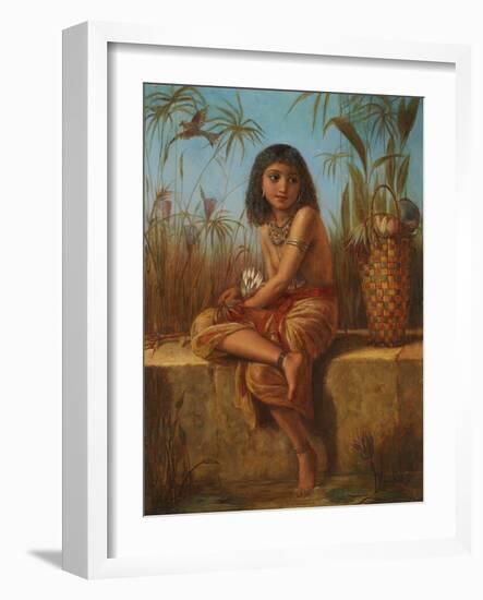 An Egyptian Flower Girl-Frederick Goodall-Framed Giclee Print