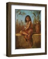 An Egyptian Flower Girl-Frederick Goodall-Framed Giclee Print