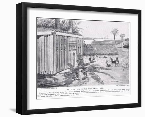 An Egyptian Home 7000 Years Ago, C.1920-Henry Charles Seppings Wright-Framed Giclee Print