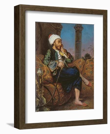 An Egyptian Man Smoking a Hookah-Louis Leopold Boilly-Framed Giclee Print