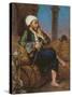 An Egyptian Man Smoking a Hookah-Louis Leopold Boilly-Stretched Canvas