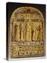 An Egyptian Painted Wood Stela Dynasty, circa 712-525 BC-null-Stretched Canvas