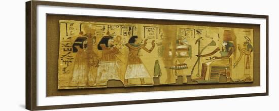 An Egyptian Papyrus Fragment. New Kingdom, 1196-1070 BC-null-Framed Giclee Print