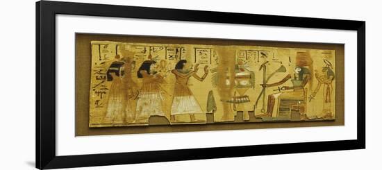 An Egyptian Papyrus Fragment. New Kingdom, 1196-1070 BC-null-Framed Giclee Print