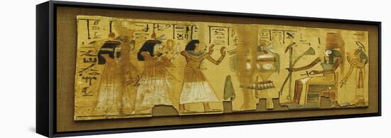 An Egyptian Papyrus Fragment. New Kingdom, 1196-1070 BC-null-Framed Stretched Canvas