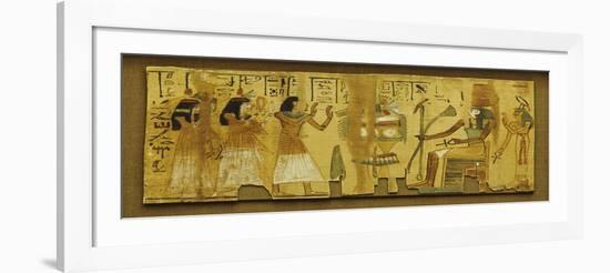 An Egyptian Papyrus Fragment. New Kingdom, 1196-1070 BC-null-Framed Giclee Print