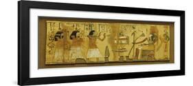 An Egyptian Papyrus Fragment. New Kingdom, 1196-1070 BC-null-Framed Giclee Print