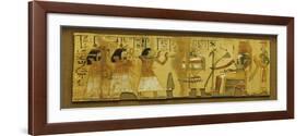 An Egyptian Papyrus Fragment. New Kingdom, 1196-1070 BC-null-Framed Giclee Print