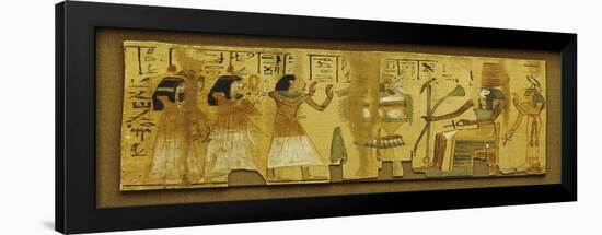 An Egyptian Papyrus Fragment. New Kingdom, 1196-1070 BC-null-Framed Giclee Print