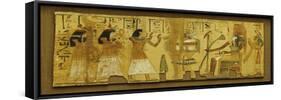 An Egyptian Papyrus Fragment. New Kingdom, 1196-1070 BC-null-Framed Stretched Canvas