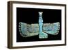 An Egyptian Turquoise Glazed Composition Pectorial in the Form of a Winged Isis-null-Framed Giclee Print