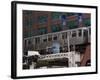 An El Train on the Elevated Train System, Chicago, Illinois, USA-Amanda Hall-Framed Photographic Print