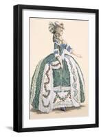 An Elaborate Royal Court Gown, Engraved by Dupin, Plate No.272-Augustin De Saint-aubin-Framed Giclee Print