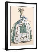 An Elaborate Royal Court Gown, Engraved by Dupin, Plate No.272-Augustin De Saint-aubin-Framed Giclee Print