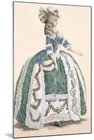 An Elaborate Royal Court Gown, Engraved by Dupin, Plate No.272-Augustin De Saint-aubin-Mounted Giclee Print