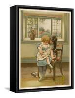 An Elder Sister Tells Her Younger Sister the Well-Known Story of the Little Piggy-Lizzie Lawson-Framed Stretched Canvas