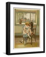An Elder Sister Tells Her Younger Sister the Well-Known Story of the Little Piggy-Lizzie Lawson-Framed Art Print