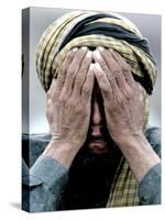 An Elderly Kashmiri Man Finishes Praying on the Outskirts of Balakot, Pakistan-null-Stretched Canvas