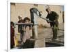 An Elderly Man Pumps Water from a Public Well in Kabul, Afghanistan, Friday, September 22, 2006-Rodrigo Abd-Framed Photographic Print