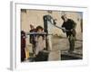 An Elderly Man Pumps Water from a Public Well in Kabul, Afghanistan, Friday, September 22, 2006-Rodrigo Abd-Framed Photographic Print