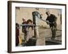 An Elderly Man Pumps Water from a Public Well in Kabul, Afghanistan, Friday, September 22, 2006-Rodrigo Abd-Framed Photographic Print