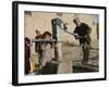 An Elderly Man Pumps Water from a Public Well in Kabul, Afghanistan, Friday, September 22, 2006-Rodrigo Abd-Framed Photographic Print