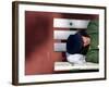 An Elderly Man Sleeps on a Bench Near Beijing's Tiananmen Square-null-Framed Photographic Print