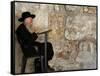 An Elderly Ultra-Orthodox Jew Prays at the Western Wall Plaza-null-Framed Stretched Canvas