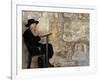 An Elderly Ultra-Orthodox Jew Prays at the Western Wall Plaza-null-Framed Photographic Print