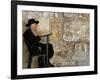 An Elderly Ultra-Orthodox Jew Prays at the Western Wall Plaza-null-Framed Photographic Print