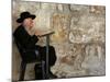 An Elderly Ultra-Orthodox Jew Prays at the Western Wall Plaza-null-Mounted Photographic Print