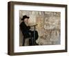 An Elderly Ultra-Orthodox Jew Prays at the Western Wall Plaza-null-Framed Photographic Print