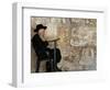 An Elderly Ultra-Orthodox Jew Prays at the Western Wall Plaza-null-Framed Photographic Print