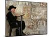 An Elderly Ultra-Orthodox Jew Prays at the Western Wall Plaza-null-Mounted Photographic Print