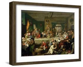 An Election Entertainment, 1755-William Hogarth-Framed Giclee Print